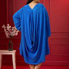 PLEATED COCOON DRESS