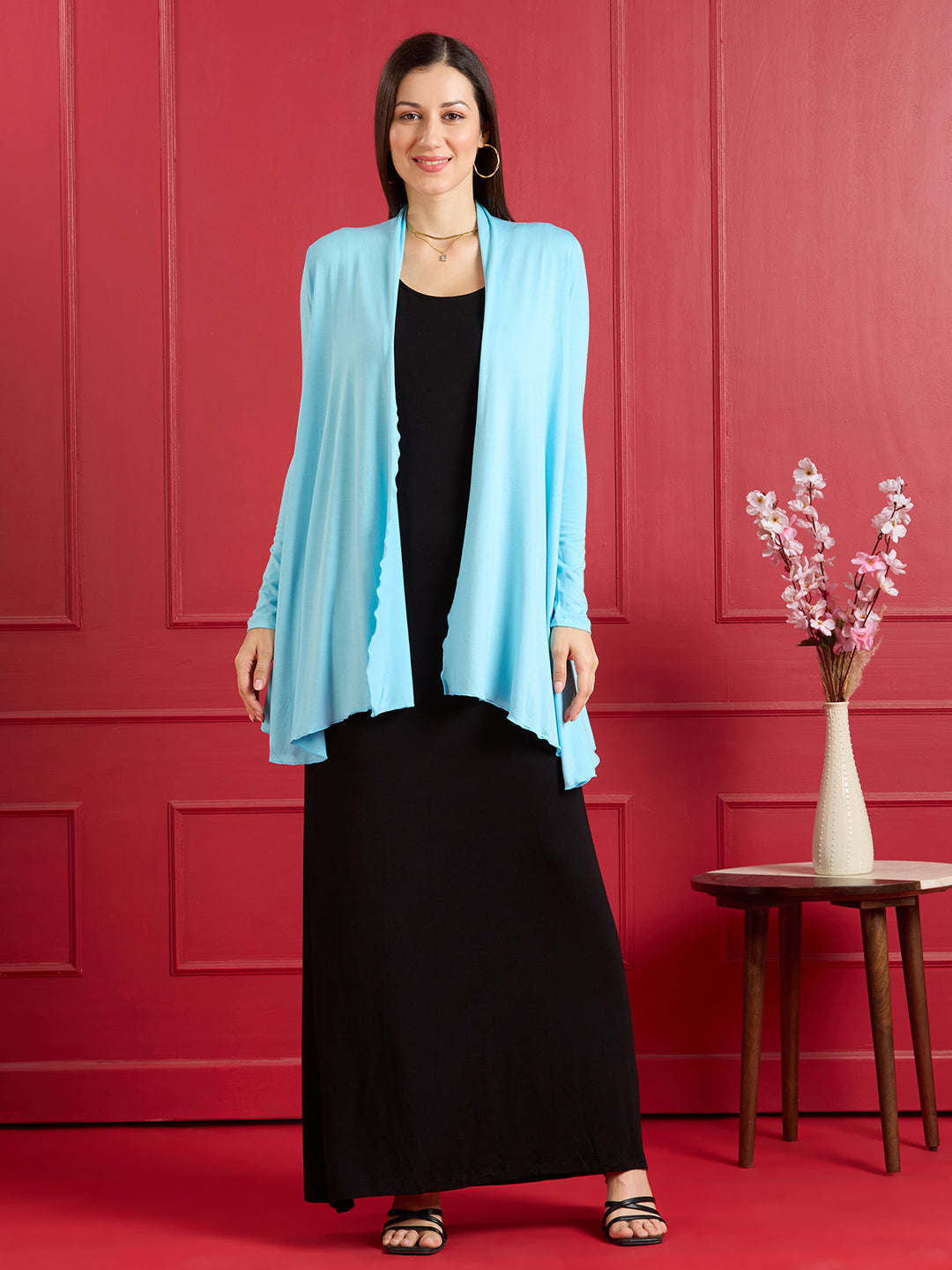 AIRA RUFFLE JACKET - SKY BLUE