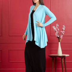 AIRA RUFFLE JACKET - SKY BLUE