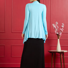 AIRA RUFFLE JACKET - SKY BLUE