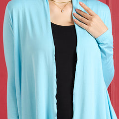 AIRA RUFFLE JACKET - SKY BLUE