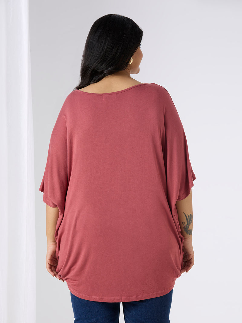 AURA KAFTAN TOP - SALMON