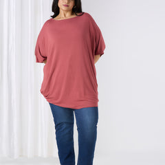 AURA KAFTAN TOP - SALMON