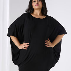AURA KAFTAN TOP - BLACK