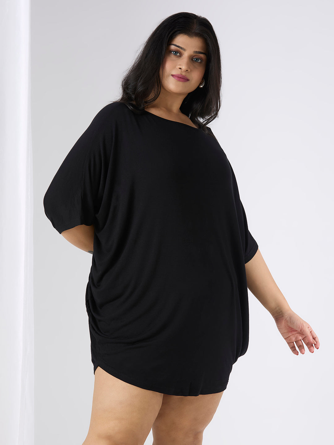 AURA KAFTAN TOP - BLACK
