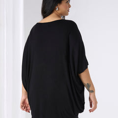 AURA KAFTAN TOP - BLACK