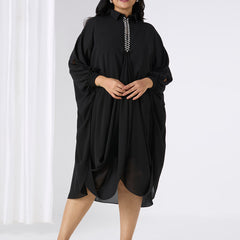 SELENE KAFTAN DRESS - BLACK