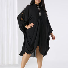 SELENE KAFTAN DRESS - BLACK