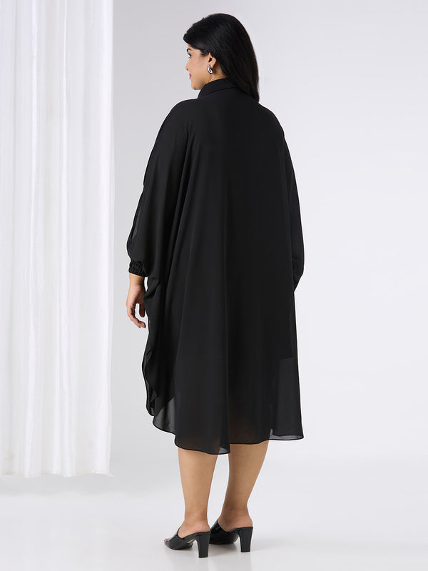 SELENE KAFTAN DRESS - BLACK