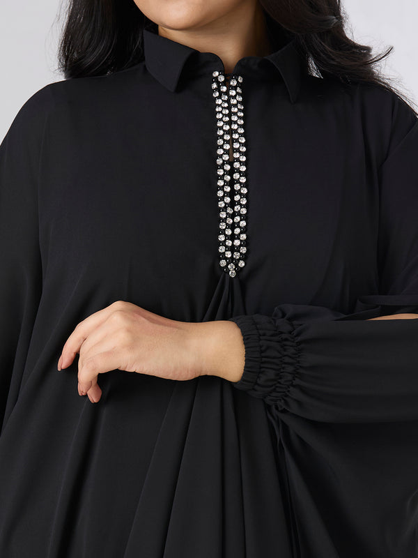 SELENE KAFTAN DRESS - BLACK