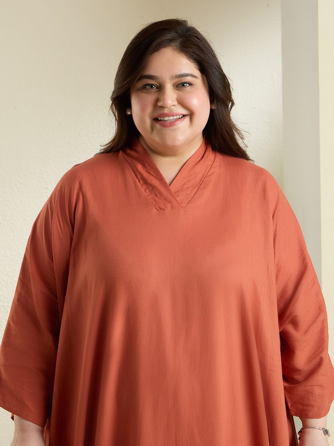 ANYA LINEN COWL DRESS