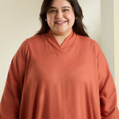 ANYA LINEN COWL DRESS