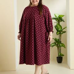 RHEA POLKA MIDI DRESS