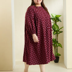 RHEA POLKA MIDI DRESS