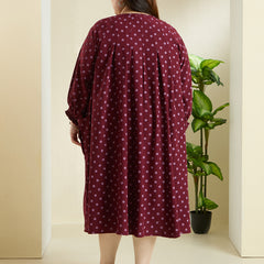 RHEA POLKA MIDI DRESS