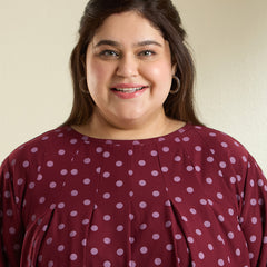 RHEA POLKA MIDI DRESS