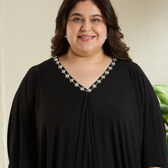 AURA STATEMENT DRESS - BLACK