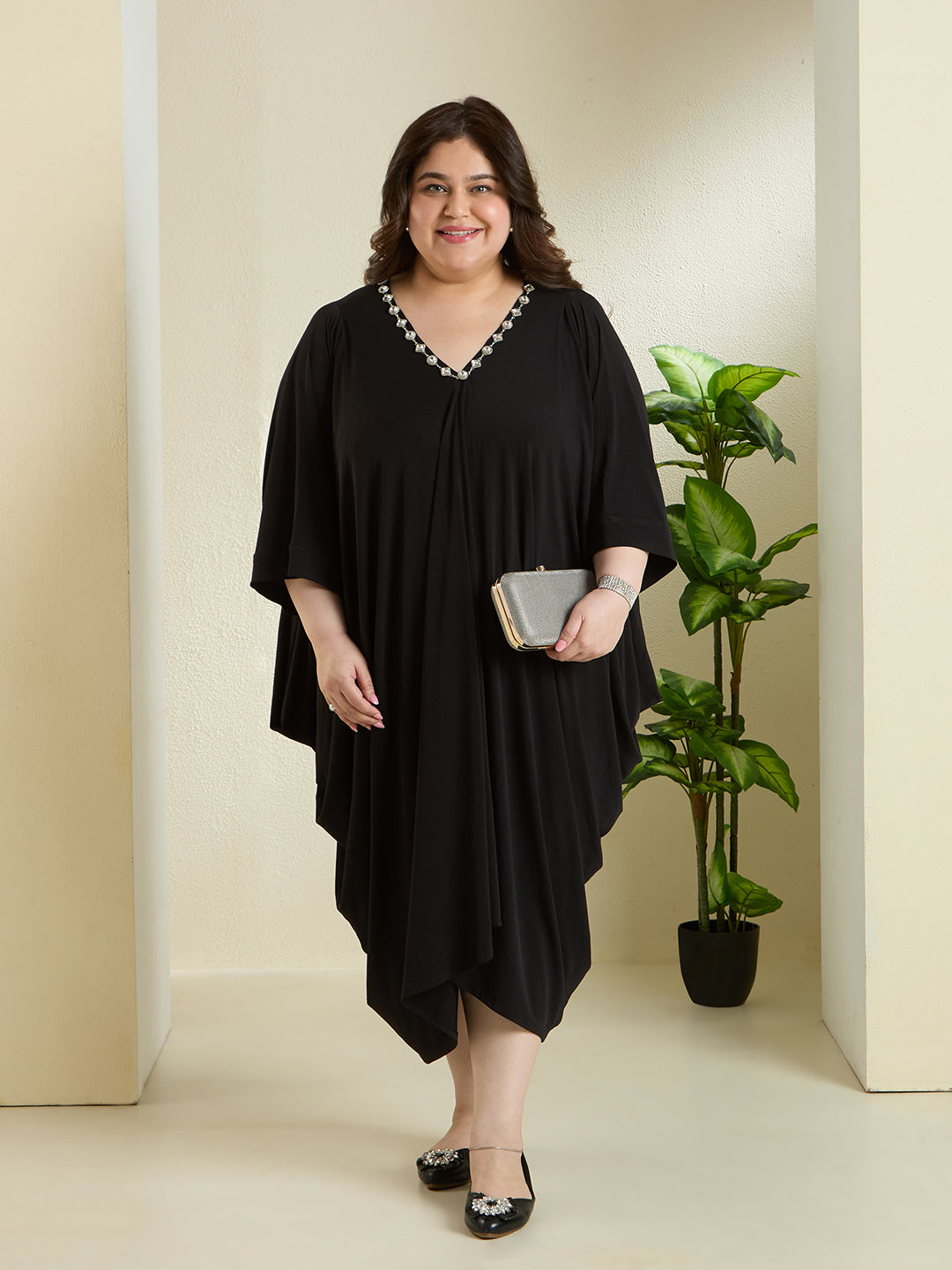 AURA STATEMENT DRESS - BLACK