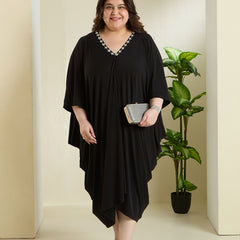 AURA STATEMENT DRESS - BLACK