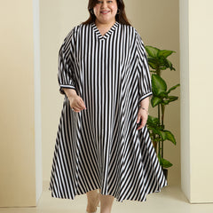 STRIPE STATEMENT DRESS