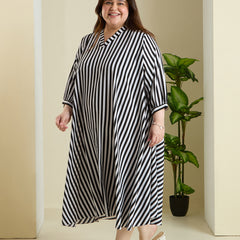 STRIPE STATEMENT DRESS