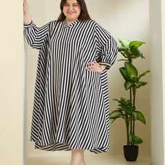 STRIPE STATEMENT DRESS