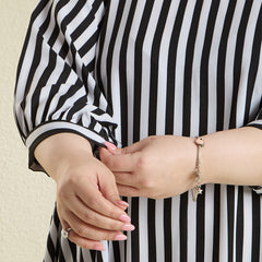 STRIPE STATEMENT DRESS