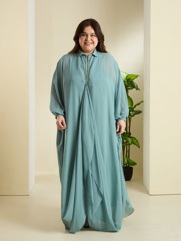 SASSY KAFTAN DRESS - TEAL