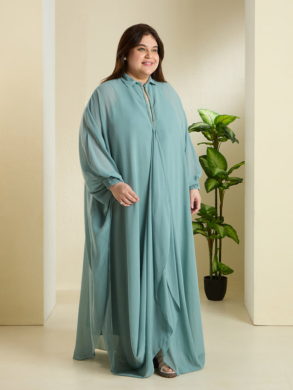 SASSY KAFTAN DRESS - TEAL