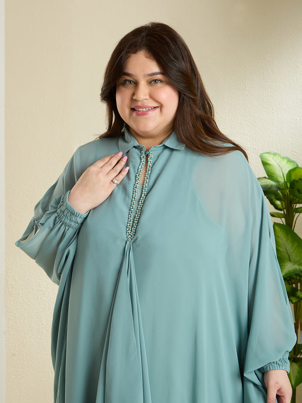 SASSY KAFTAN DRESS - TEAL