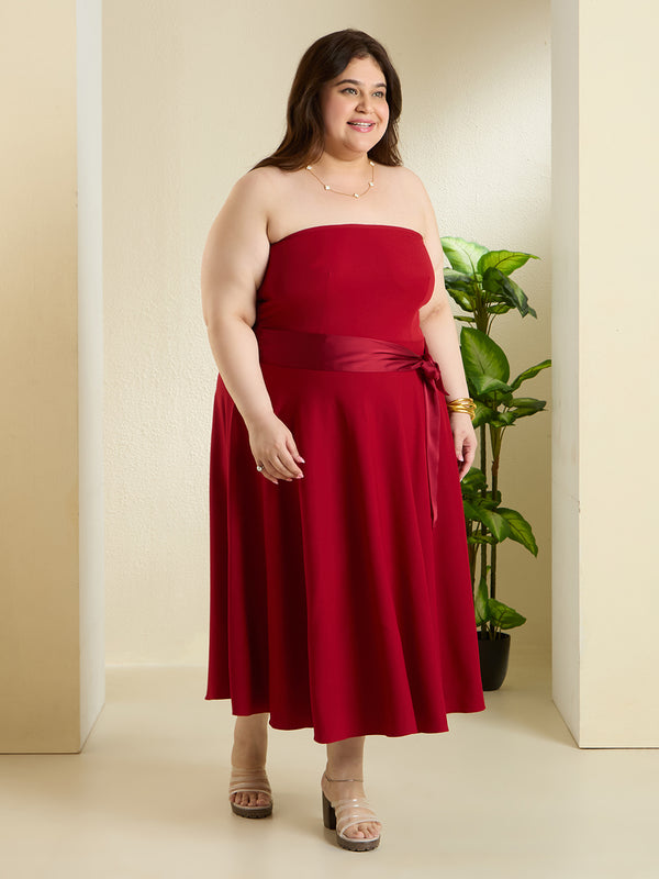 SCARLET TUBE DRESS
