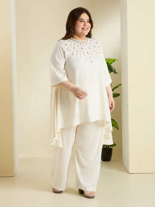 NOOR IVORY LINEN LUXE CORD SET