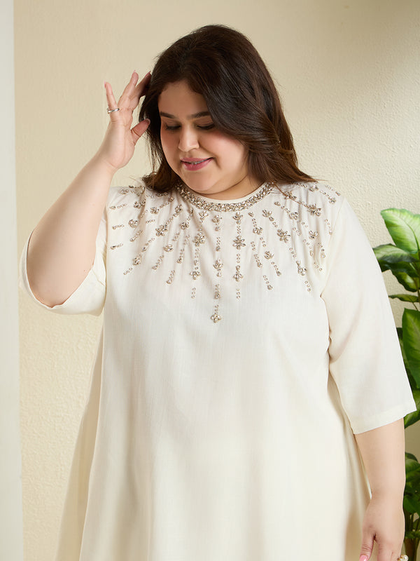 NOOR IVORY LINEN LUXE CORD SET