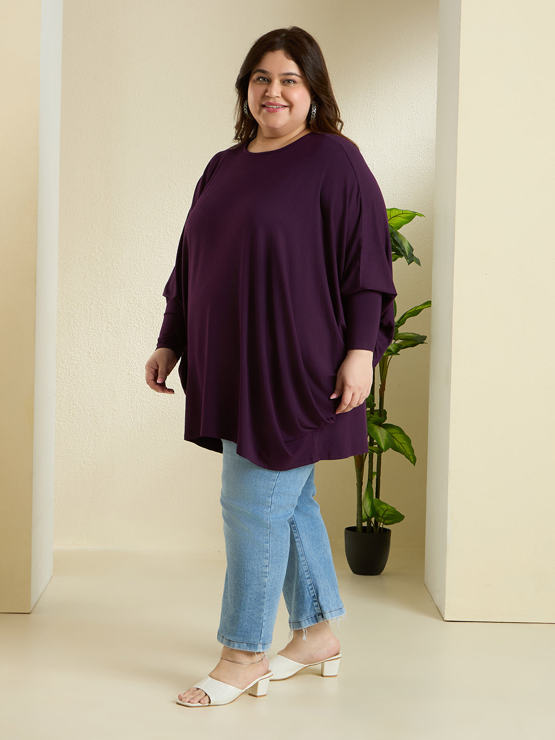 PLUM EASE JERSEY TOP