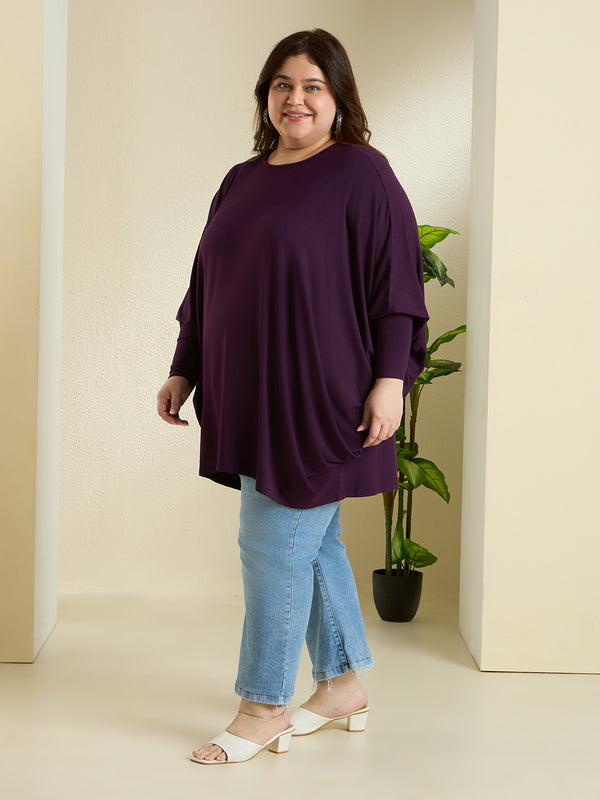 PLUM EASE JERSEY TOP