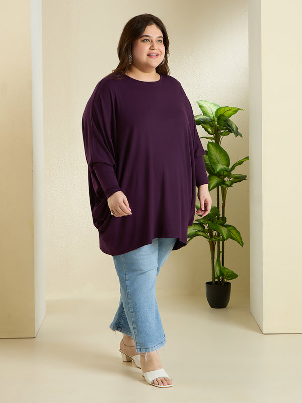 PLUM EASE JERSEY TOP