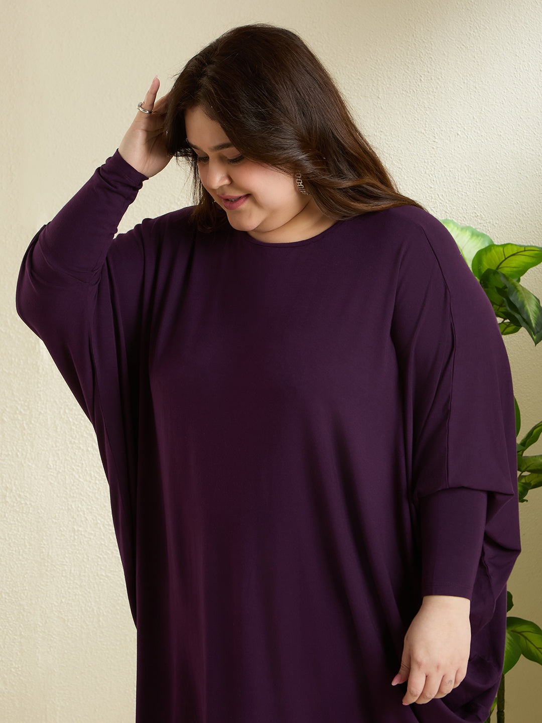 PLUM EASE JERSEY TOP