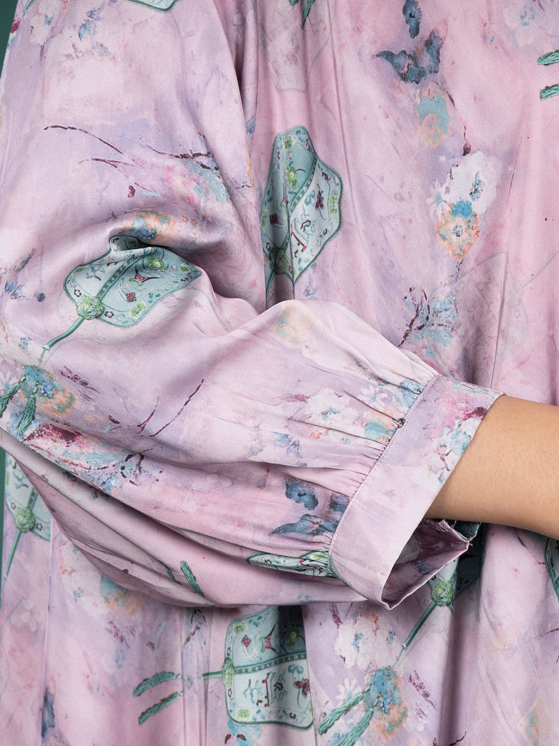 LILAC DRESS SATIN DRESS