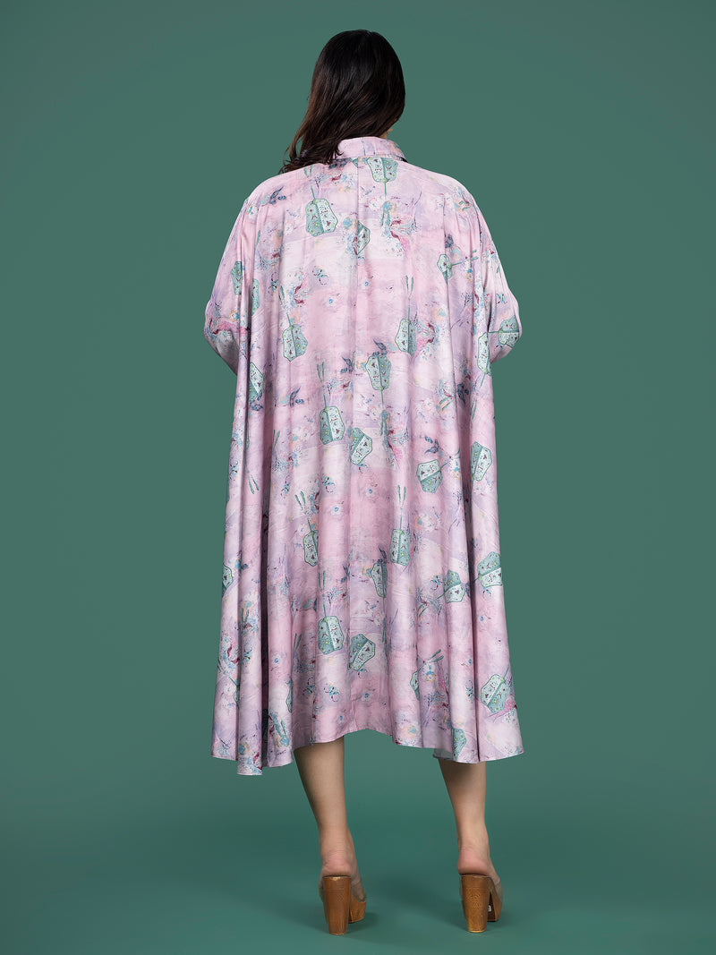 LILAC DRESS SATIN DRESS