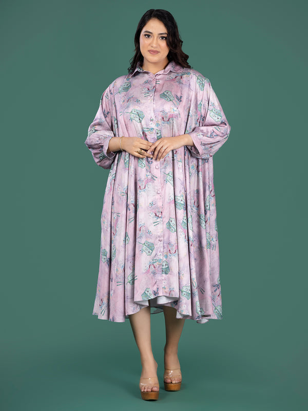 LILAC DRESS SATIN DRESS