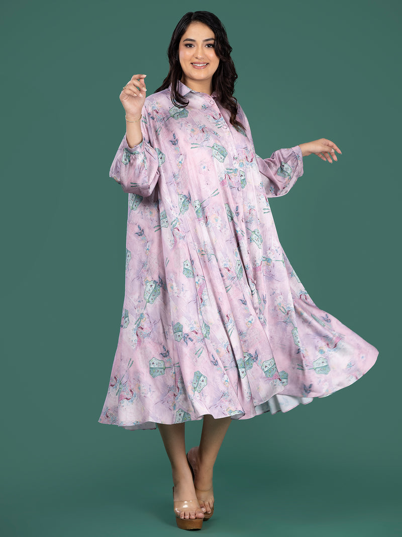 LILAC DRESS SATIN DRESS