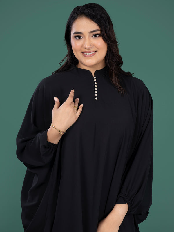 KAFTAN FLOW DRESS - JET BLACK