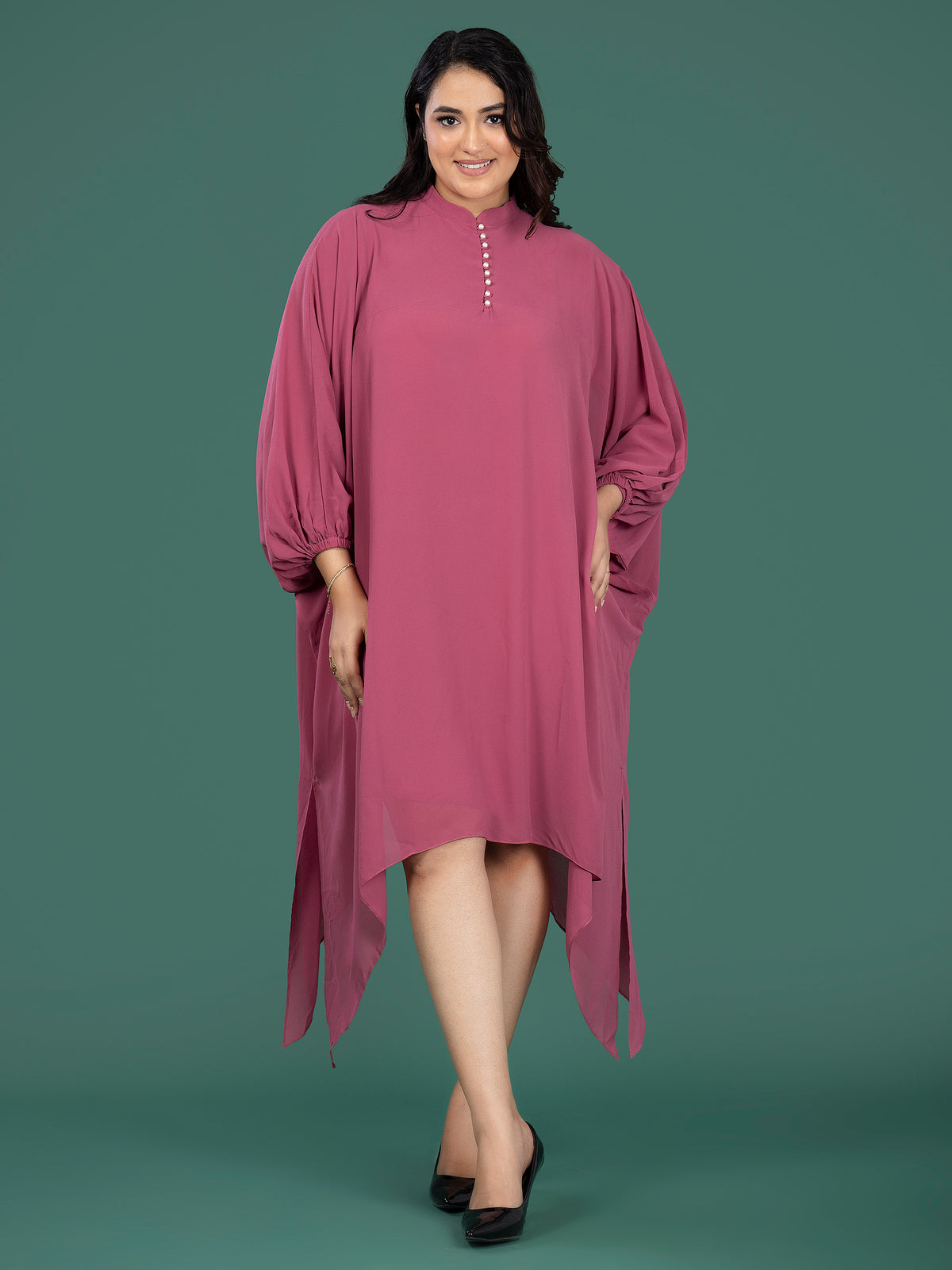 KAFTAN FLOW DRESS - BERRY