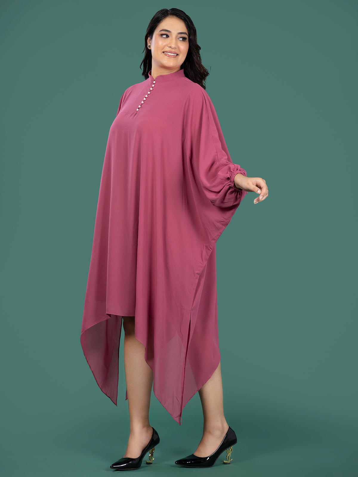 KAFTAN FLOW DRESS - BERRY