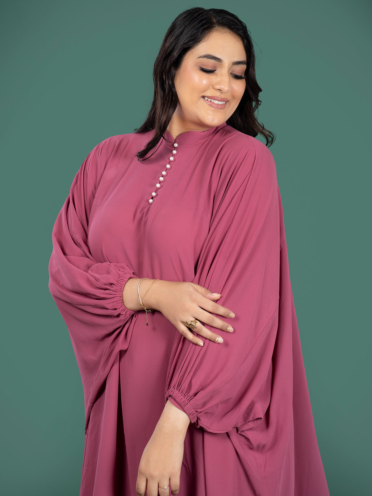 KAFTAN FLOW DRESS - BERRY