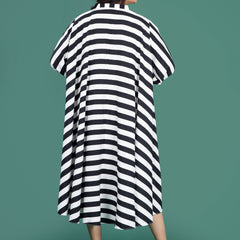 MONO STRIPE FLOW DRESS