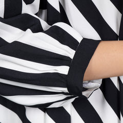 MONO STRIPE FLOW DRESS