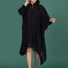 KAFTAN FLOW DRESS - JET BLACK