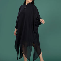 KAFTAN FLOW DRESS - JET BLACK