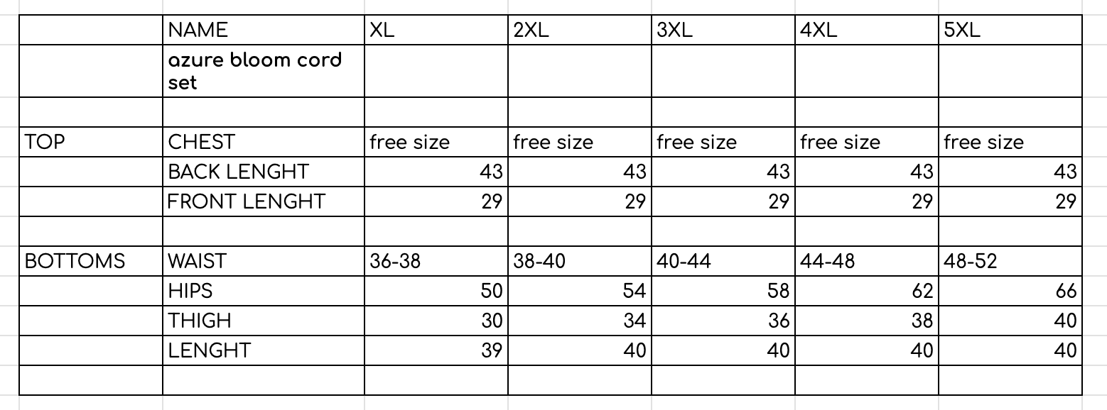 Size Guide